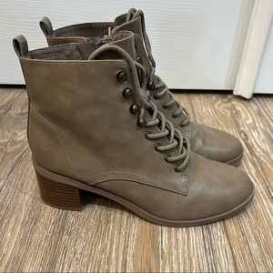 LOFT Lace Up Boots, Coastal Grey, Never Worn, Size 8